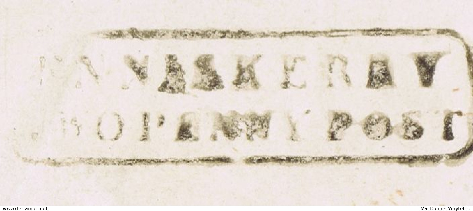 Ireland Wicklow Dublin And Provincial Penny Post 1836 Boxed ENNISKERRY TWOPENNY POST And 1840 Enniskerry/Penny Post - Prefilatelia