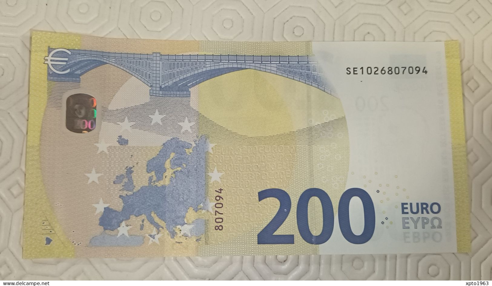 200 EURO - ITALIA - S004 A1 - SE1026807094  - (Draghi) NEUF - UNC - 200 Euro