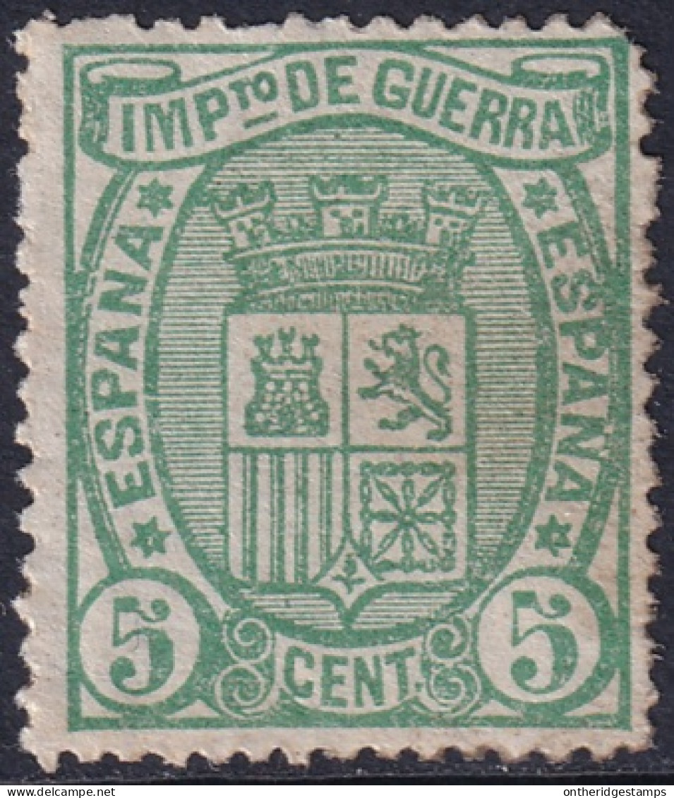 Spain 1875 Sc MR3 España Ed 154 War Tax MLH* Disturbed Gum - Tasse Di Guerra