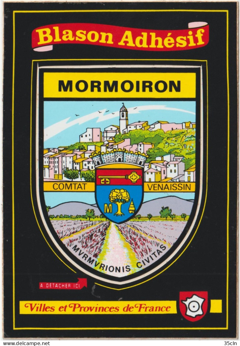 MORMOIRON  ( COMTAT VENAISSIN ) - Blason  Adhésif. Villes Et Provinces De France. - Mormoiron