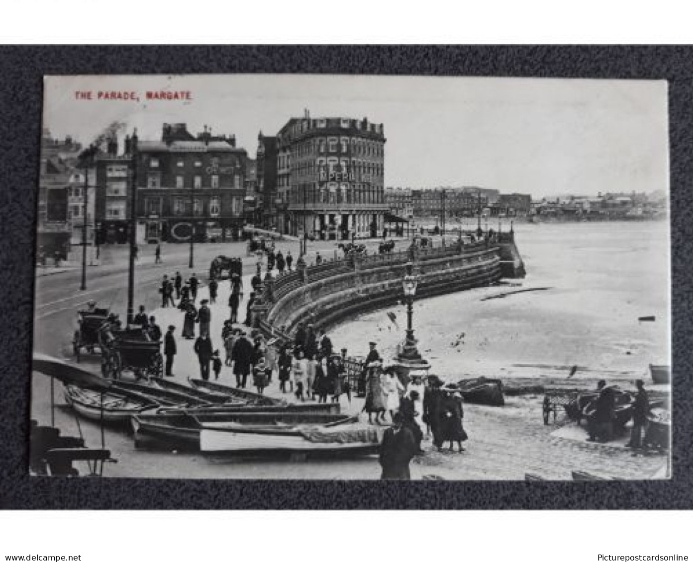MARGATE THE PARADE OLD B/W POSTCARD KENT - Margate
