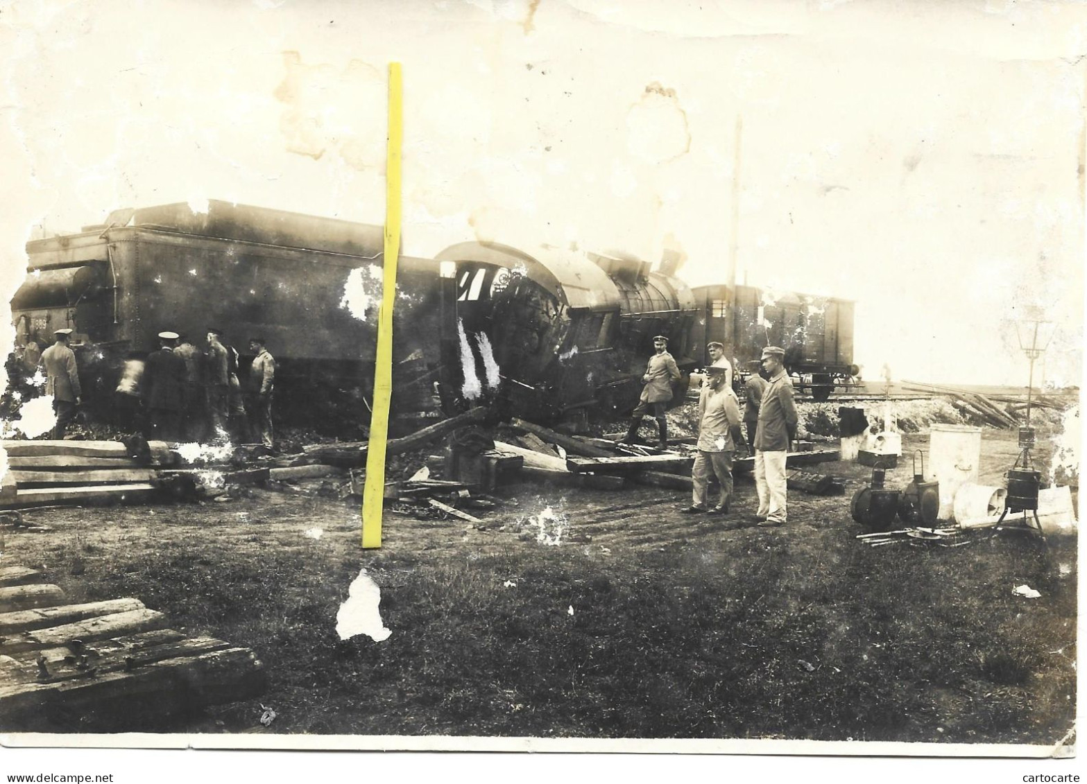 54 339 WW1 WK1 DAMPVITOUX ENTRE CHAMBLEY VIGNEULLES DERAILLEMENT TRAIN SOLDATS ALLEMANDS 1915 - Chambley Bussieres