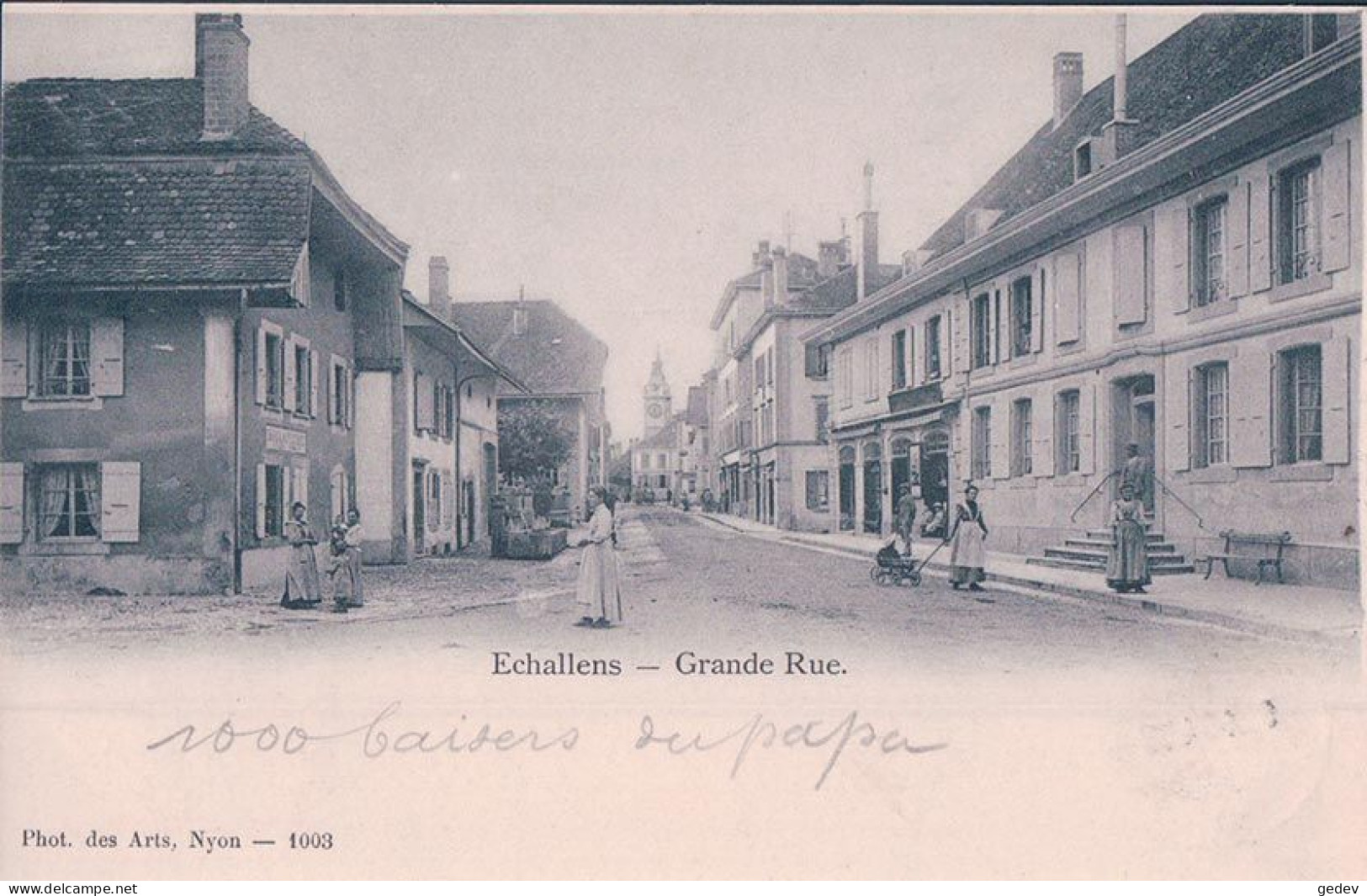 Echallens VD, Grande Rue Animée (6.9.1904) - Échallens