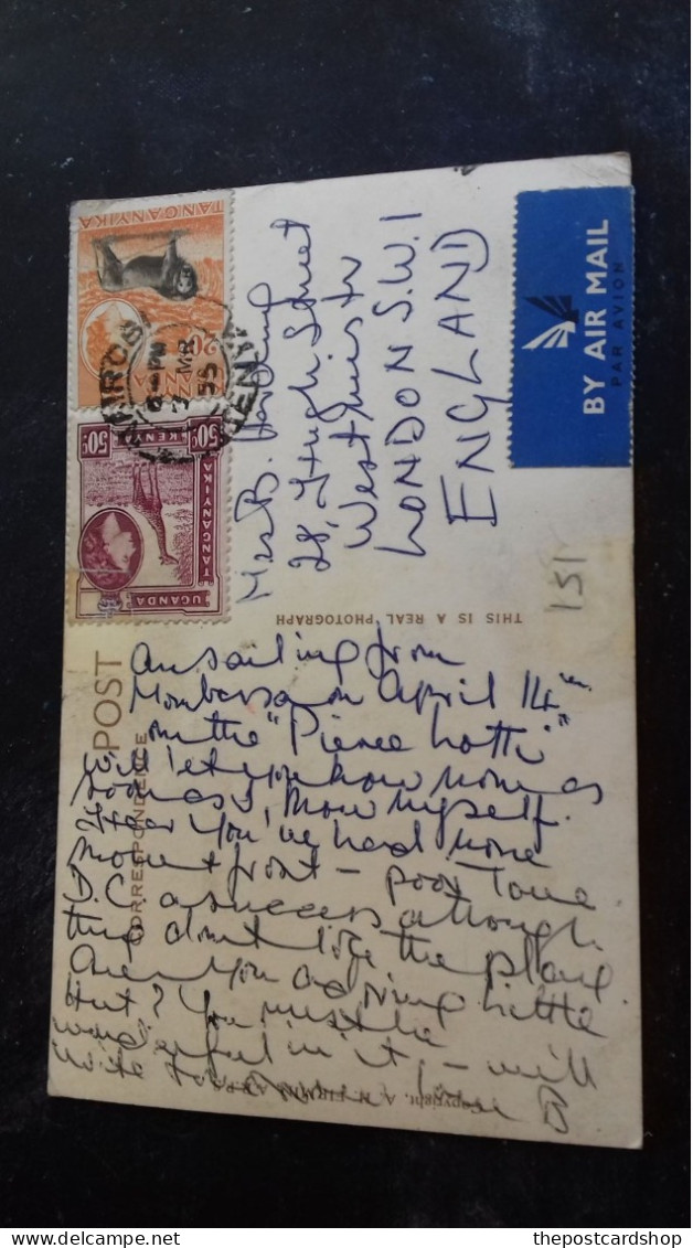 NAIROBI KENYA  GOVERNMENT ROAD Used 1955 Nairobi Postmark To B Harding 28 High Street Westminster London - Kenya