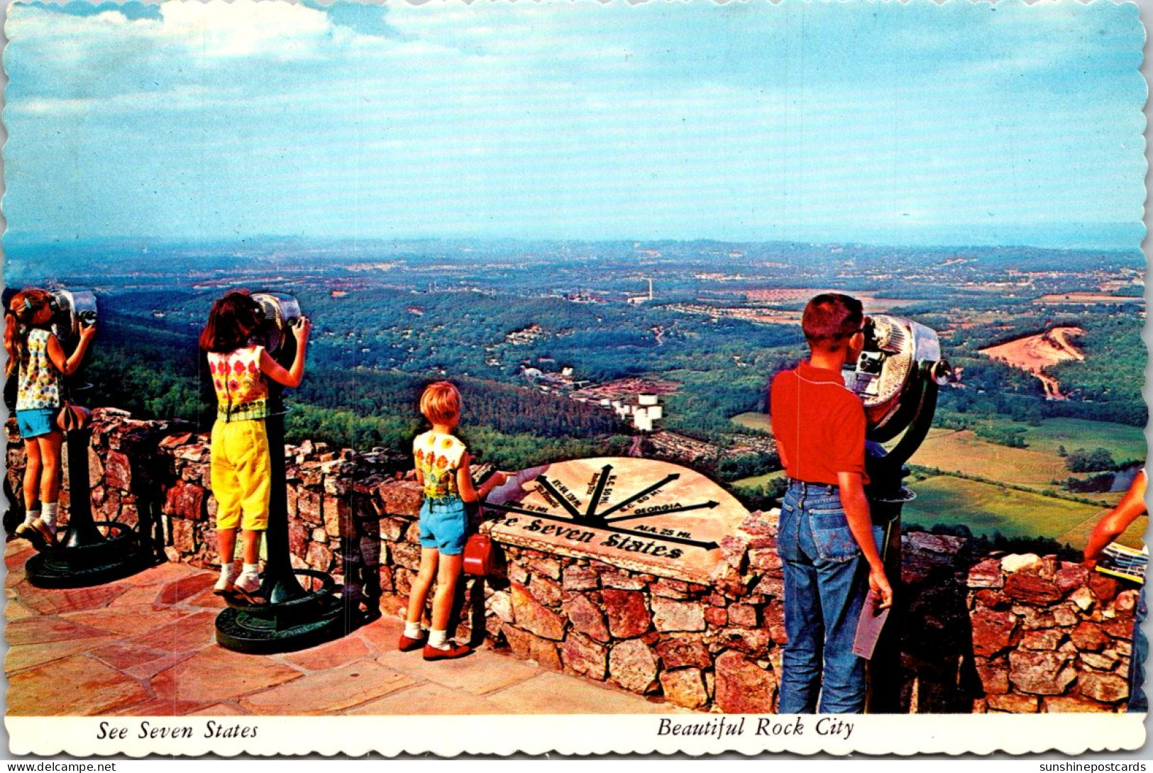 Tennessee Chattanooga Lookout Mountain Rock City Gardens Lookout See Seven States - Chattanooga