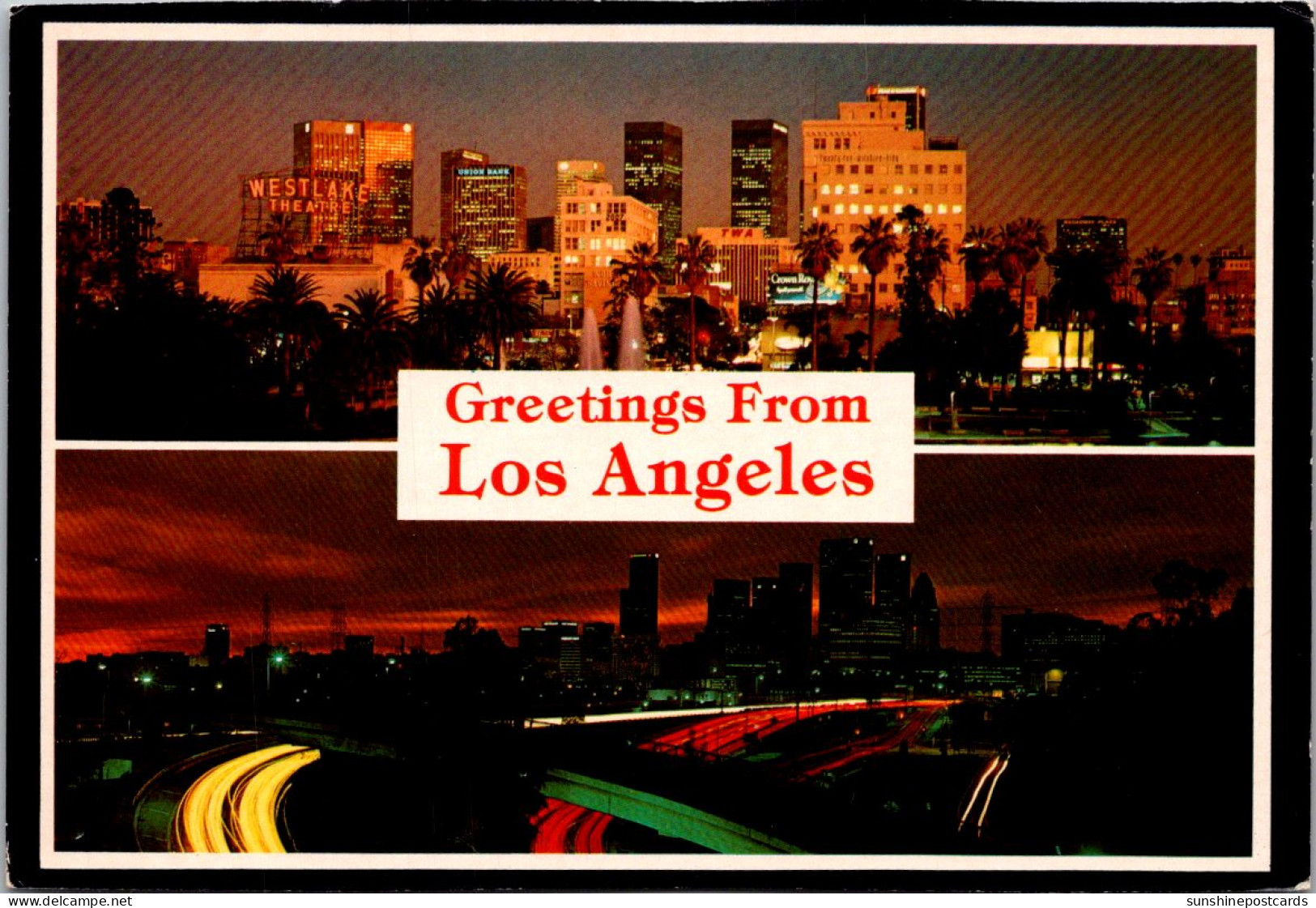 California Los Angeles Greetings From The City Of Angels Split View - Los Angeles