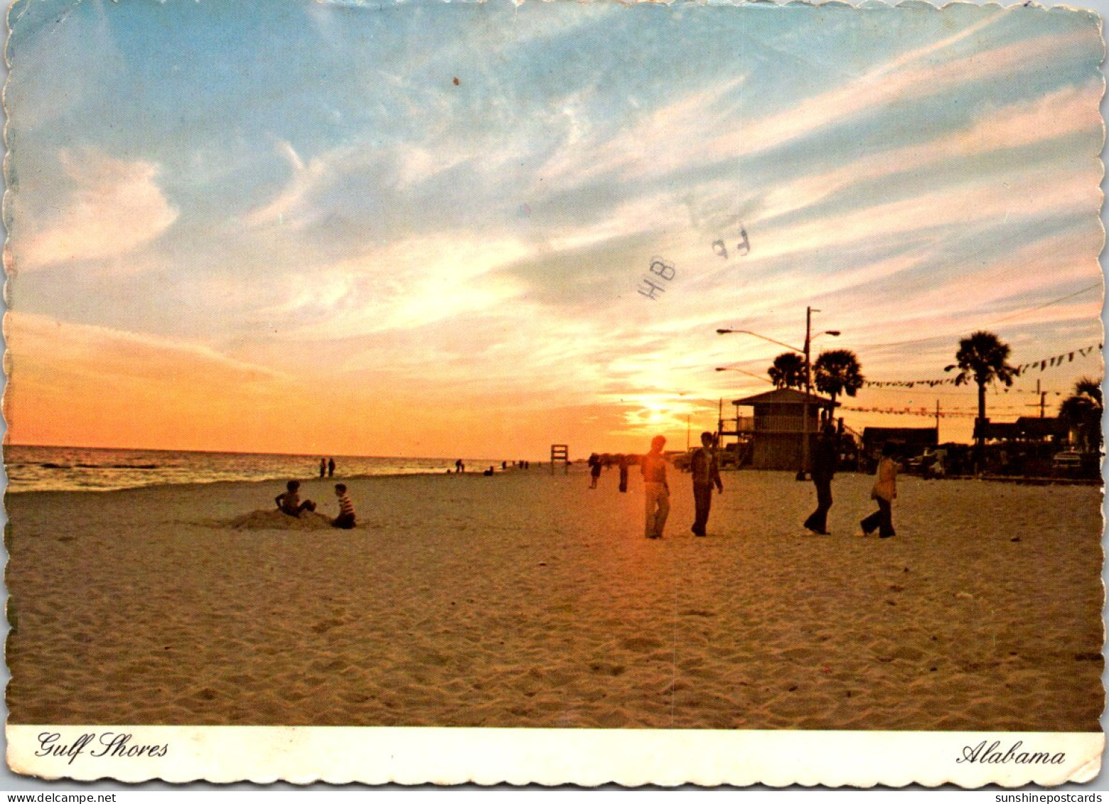 Alabama Gulf Shores Beach Scene At Sunset 1979 - Andere & Zonder Classificatie