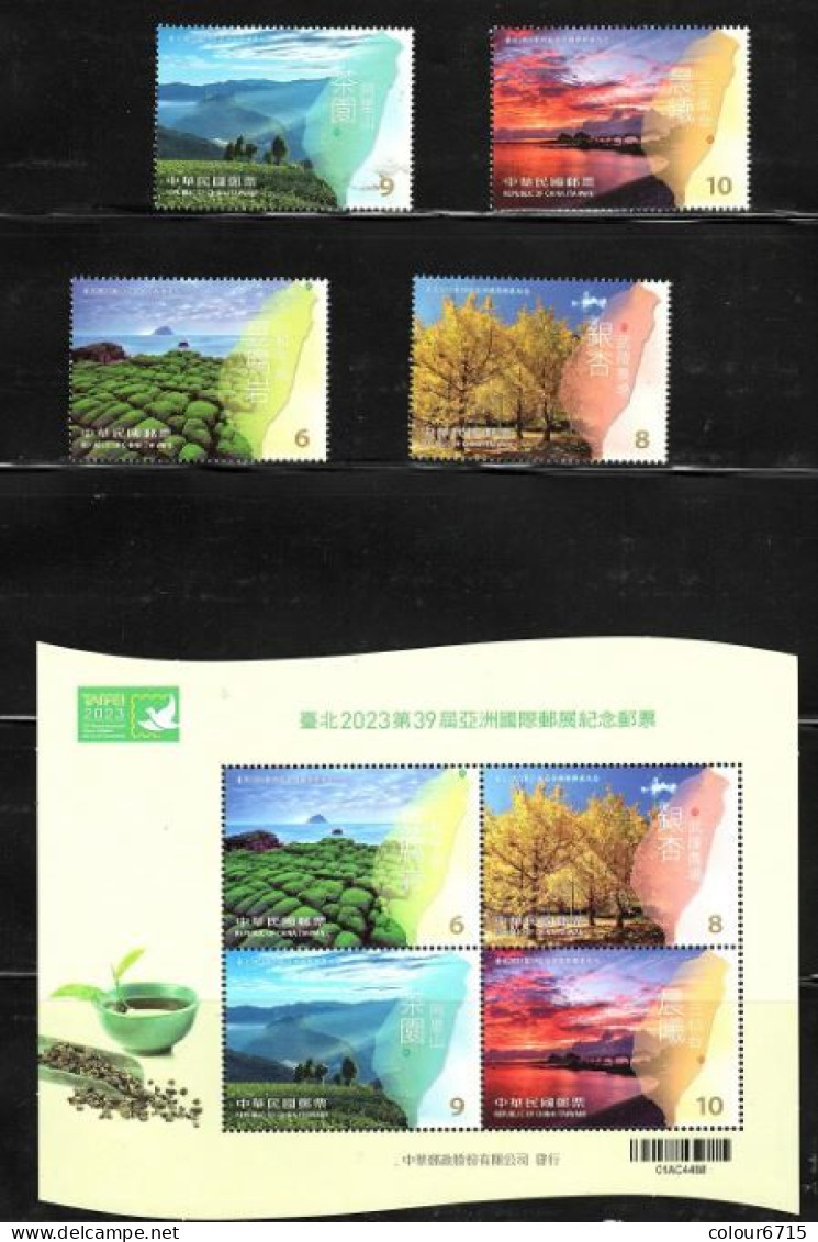 China Taiwan 2023 TAIPEI 2023 – 39th Asian International Stamp Exhibition Commemorative Issue (stamps 4v+MS/Block) MNH - Nuevos
