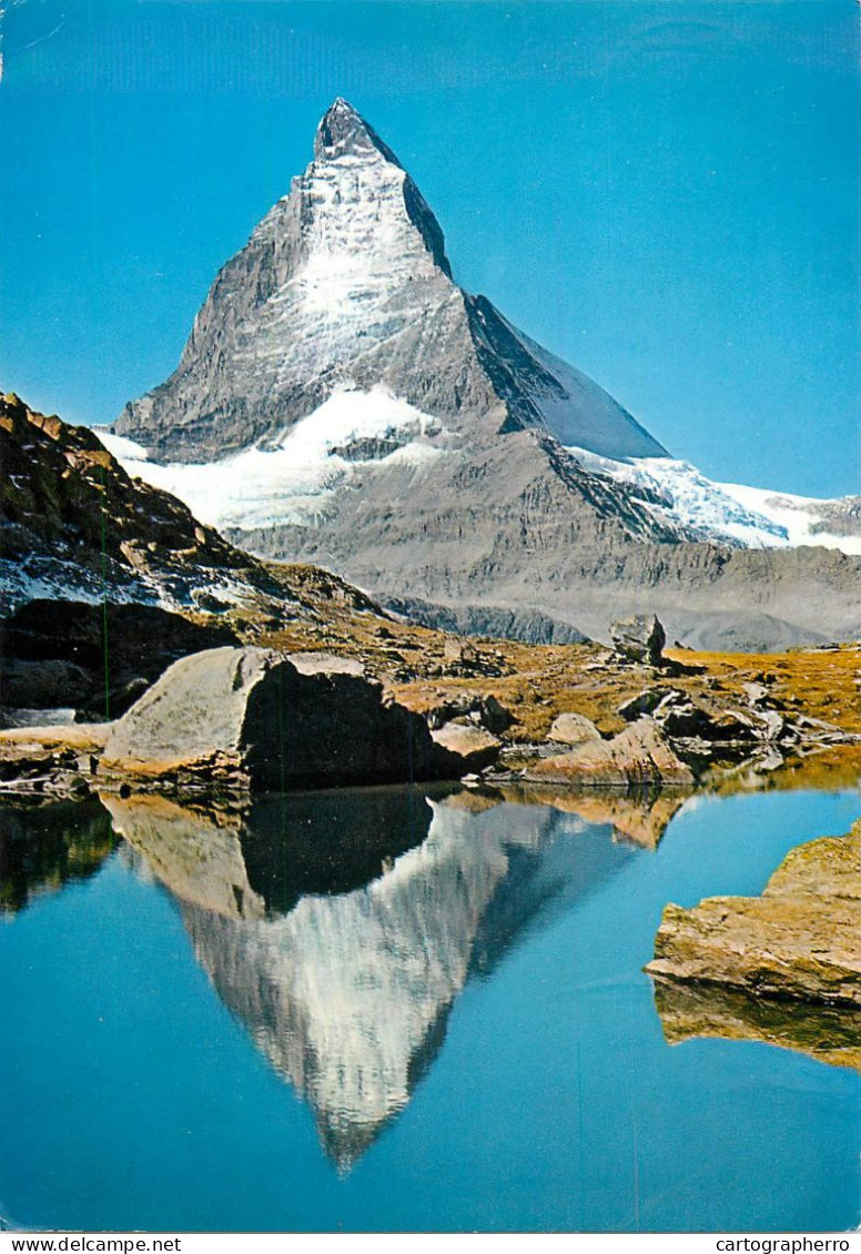 Switzerland Zermatt Riffelsee Mit Matterhorn - Matt