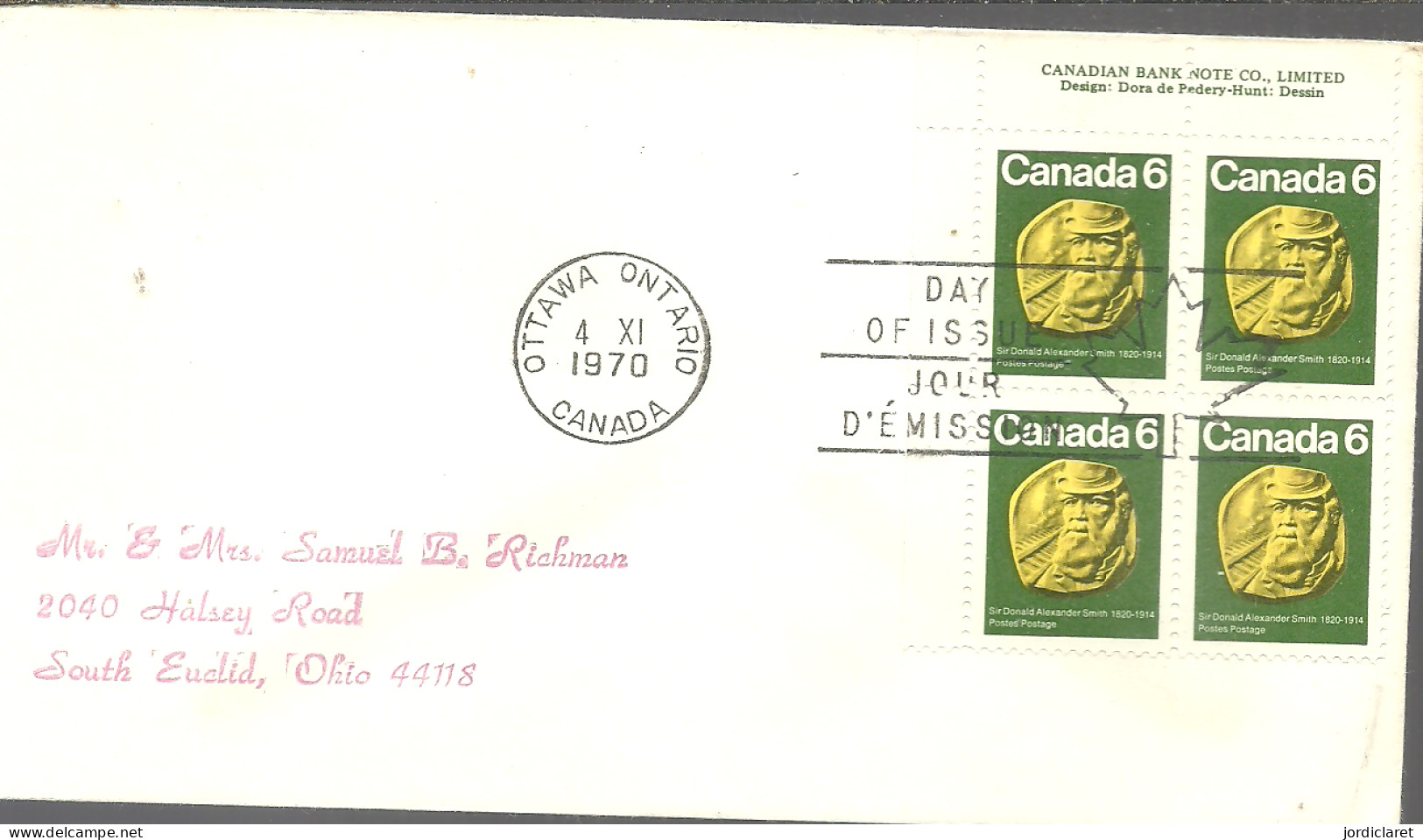 FDC 1970 OTAWA - 1961-1970