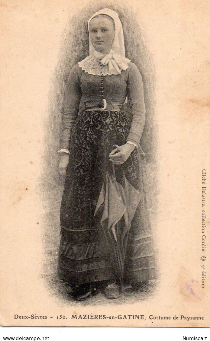 Mazières-en-Gatine Costume De Paysanne Coiffe - Mazieres En Gatine