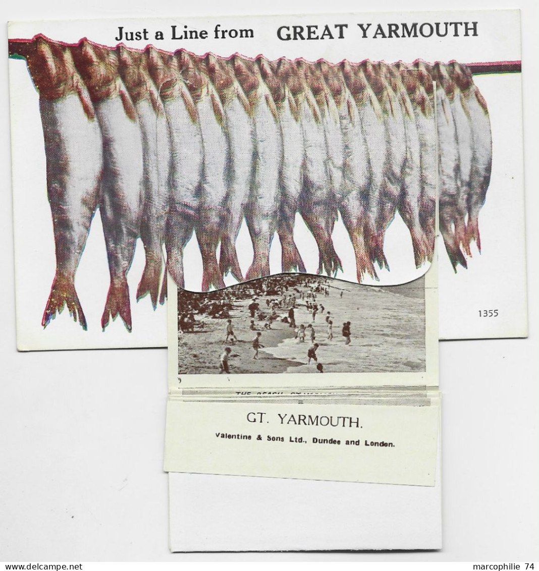ENGLAND CARD JUST A LINE FROM GREAT YARMOUTH - Great Yarmouth