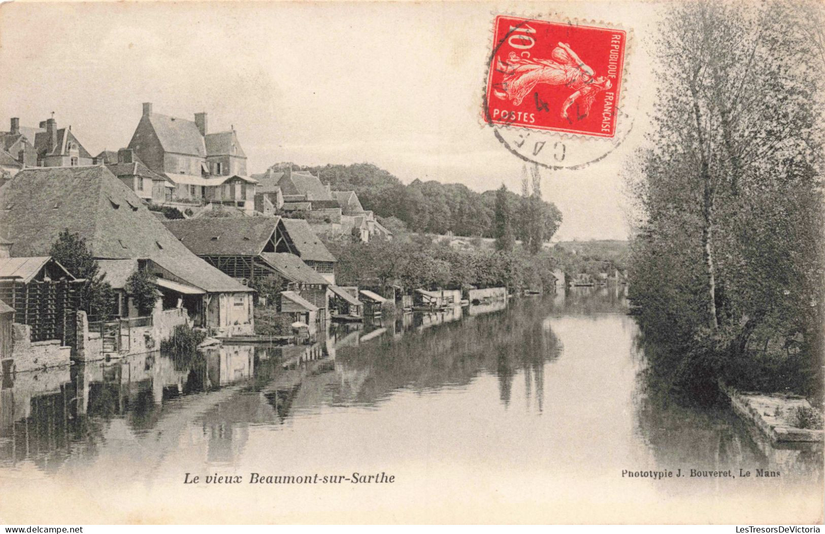FRANCE - Le Vieux Beaumont Sur Sarthe - Rivière - Carte Postale Ancienne - Beaumont Sur Sarthe