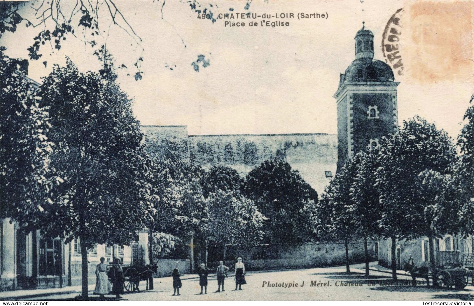 FRANCE - Chateau Du Loire - Place De L'Eglise - Carte Postale Ancienne - La Fleche