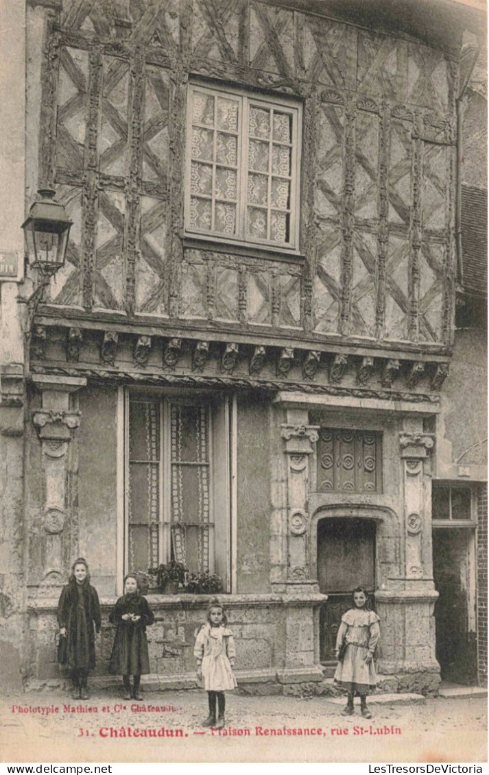 FRANCE - Chateaudun - Maison Renaissance, Rue Saint Lubin - Enfants - Carte Postale Ancienne - Chateaudun