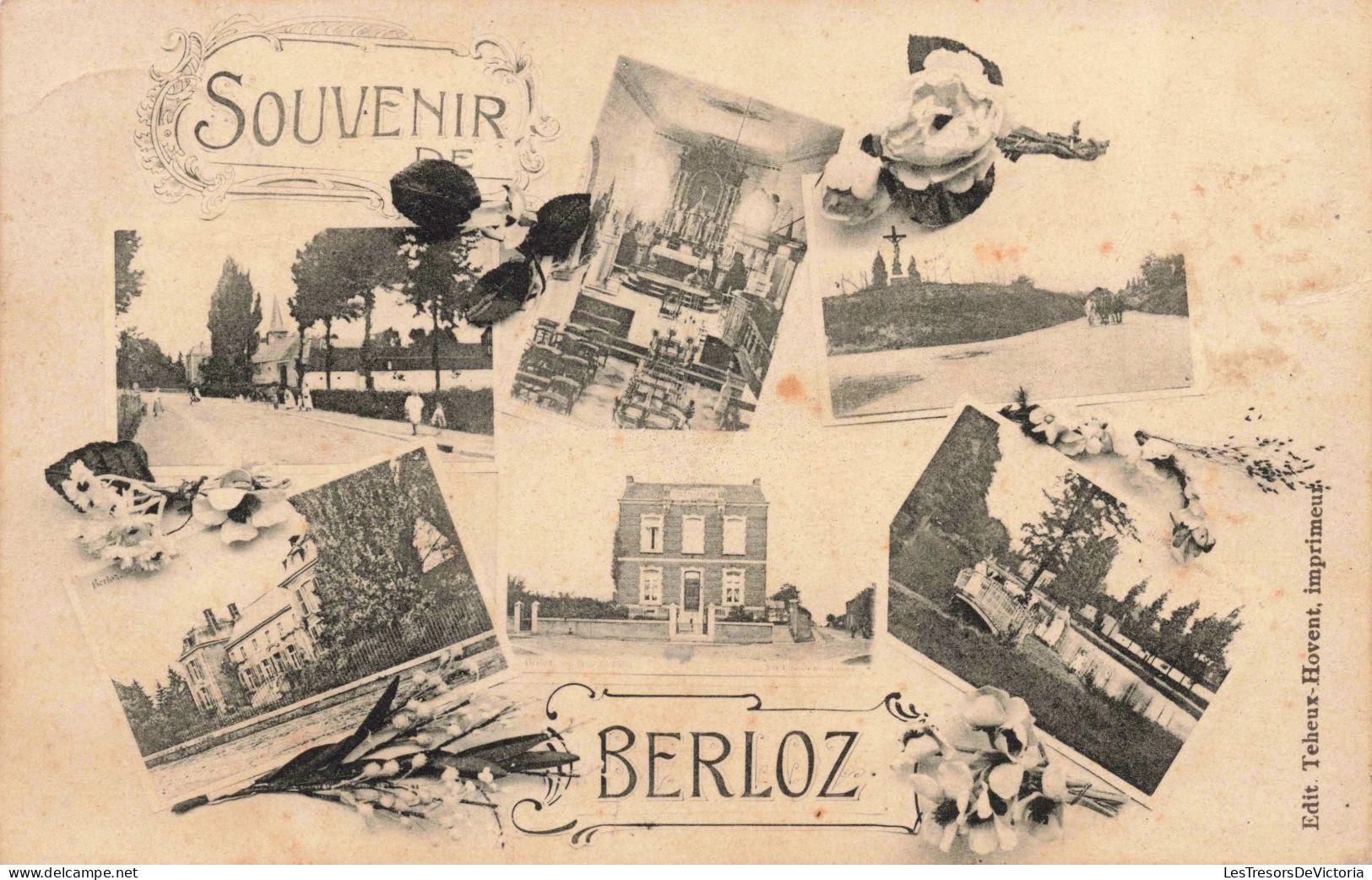 Belgique - Berloz - Souvenir De Berloz - Multivue - Edit. Colin -  Teheux Hovent  - Carte Postale Ancienne - Waremme