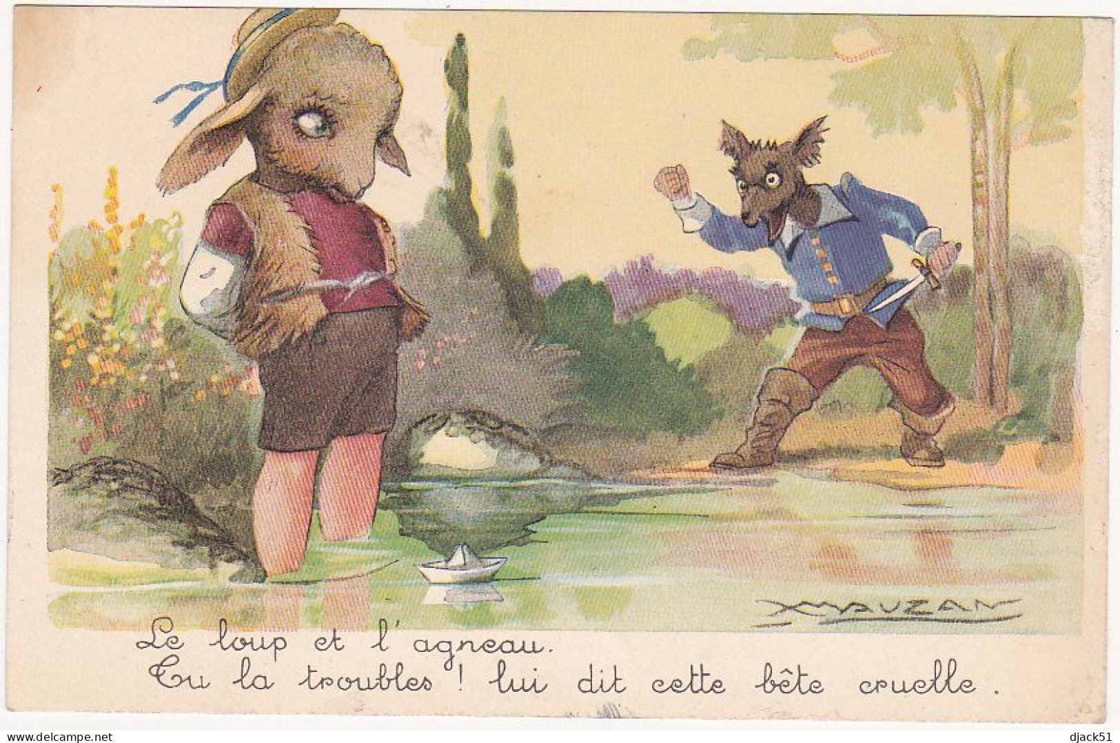 Le Loup Et L'agneau / Illustrateur : MAUZAN - 1945 - Mauzan, L.A.