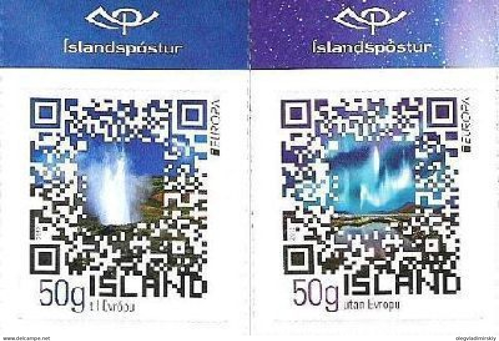 Iceland Island Istande 2012 Europa CEPT Visit To Iceland Set Of 2 Stamps Mint - 2012