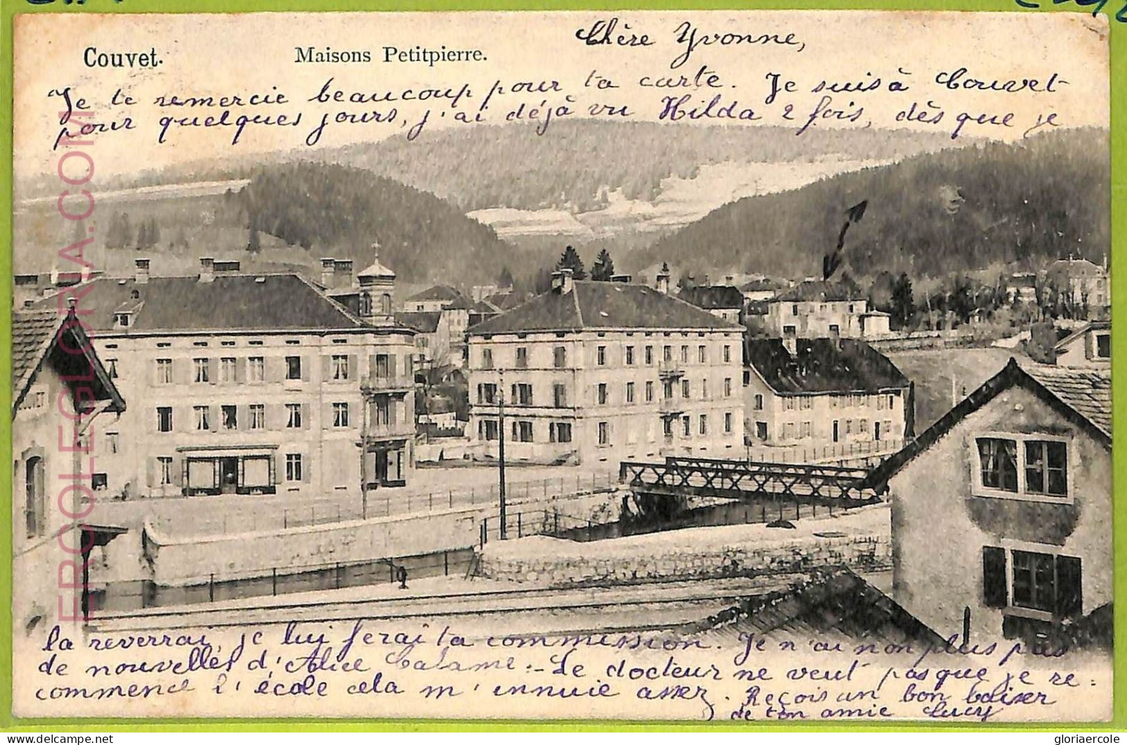 Ad4090 - SWITZERLAND  - Ansichtskarten VINTAGE POSTCARD  - Couvet - 1905 - Couvet