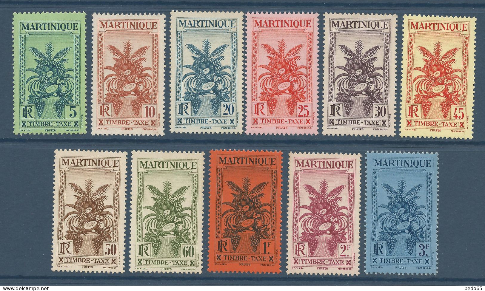 MARTINIQUE Série Complète N° 12 à 22  NEUF**  SANS CHARNIERE / Centrage Choisi / Hingeless / MNH - Strafport