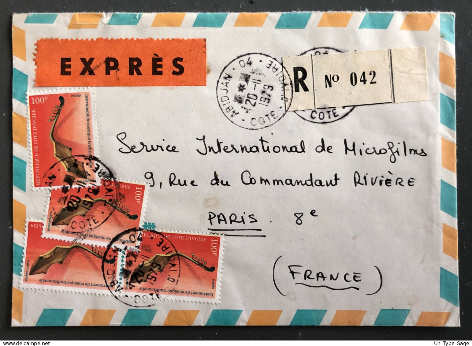 Côte D'Ivoire, Divers Sur Enveloppe Par EXPRES, 1979 - (B2449) - Côte D'Ivoire (1960-...)