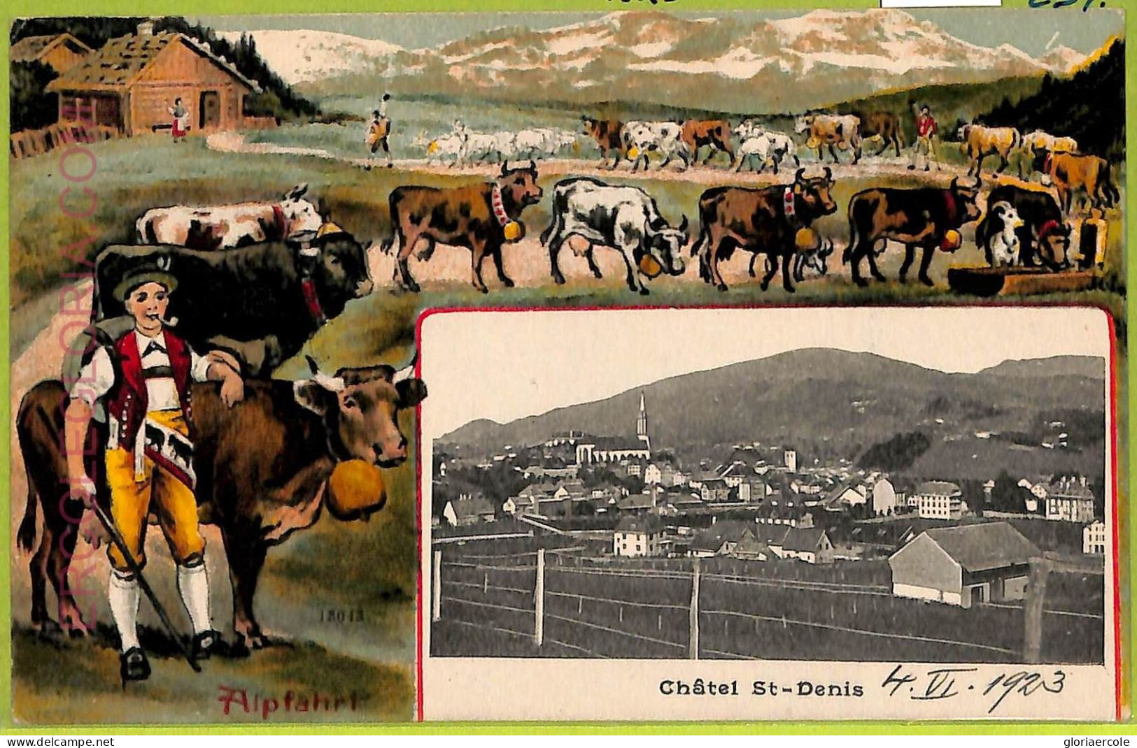 Ad4105 - SWITZERLAND  - Ansichtskarten VINTAGE POSTCARD - Chatel St.Denis - 1923 - Châtel-Saint-Denis