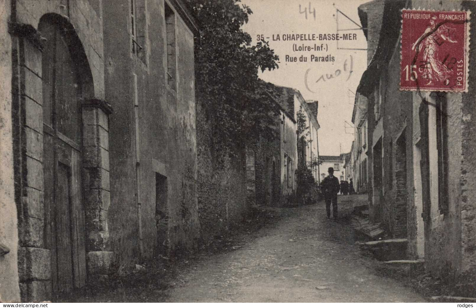 44 , Cpa  LA CHAPELLE BASSE MER , 35 , Rue Du Paradis (5055) - La Chapelle Basse-Mer