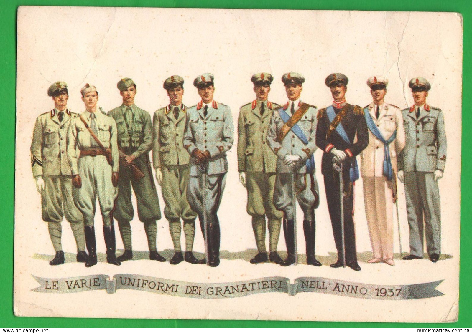 Granatieri Uniformi 1937 Museo Storico Di Sardegna Military Uniforms Uniformes Militaires Viaggiata 1976 - Uniformes