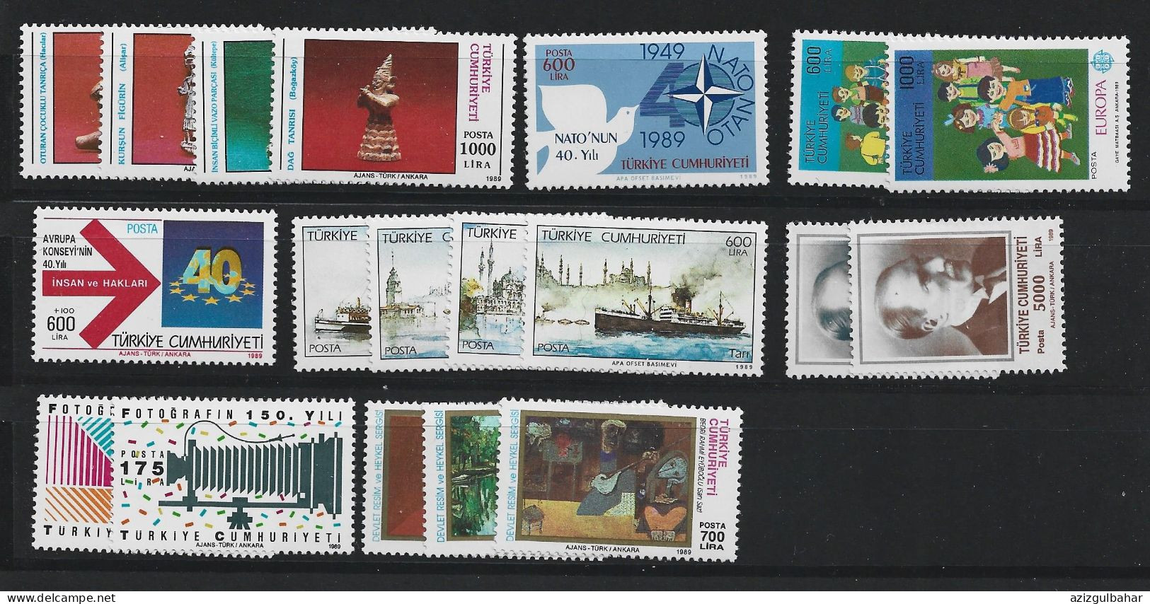 TURKEY STAMPS  - 1989 PART YEAR SET HIGH CATALOGUE VALUE - UMM - Unused Stamps