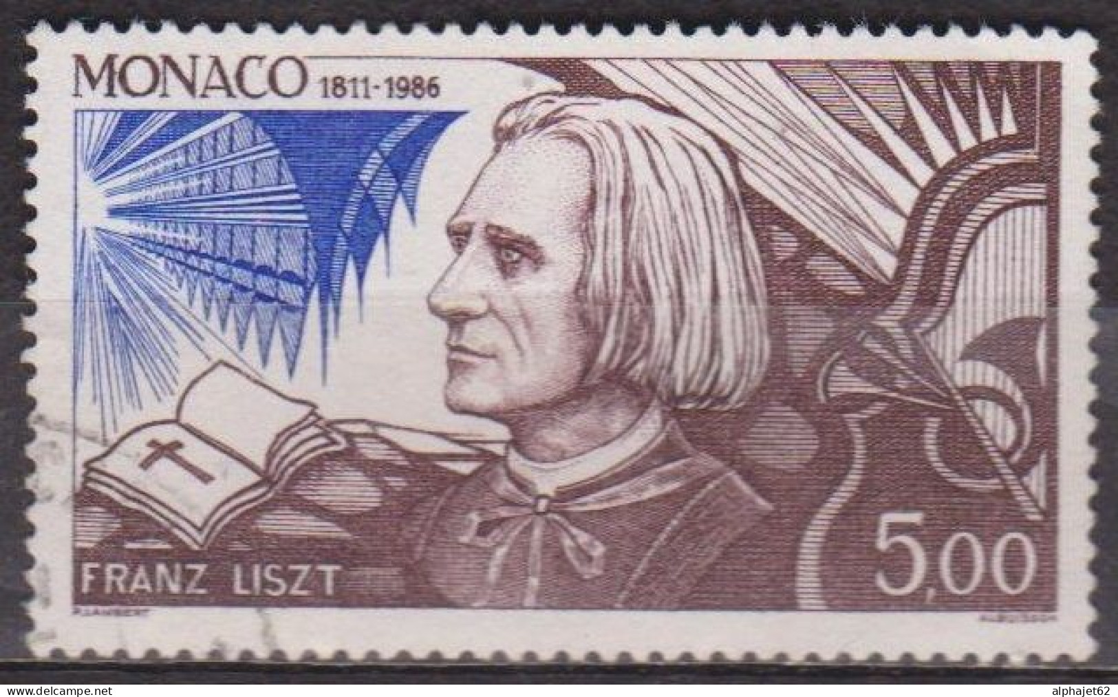 Musque - MONACO - Franz Liszt, Compositeur - N° 1548 - 1986 - Usados