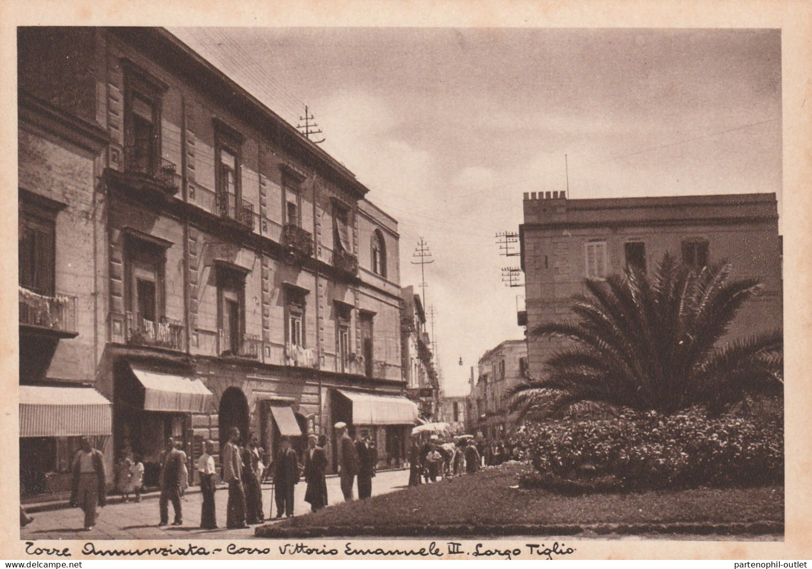 Cartolina  - Postcard / Non Viaggiata - Unsent  / Torre Annunziata - Corso V. Emanuele III ( Gran Formato ) - Torre Annunziata