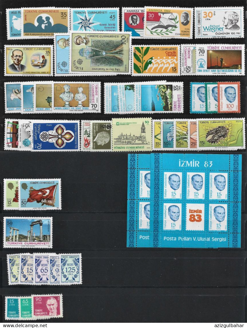 TURKEY STAMPS  - 1983 PART YEAR SET HIGH CATALOGUE VALUE - UMM - Nuovi