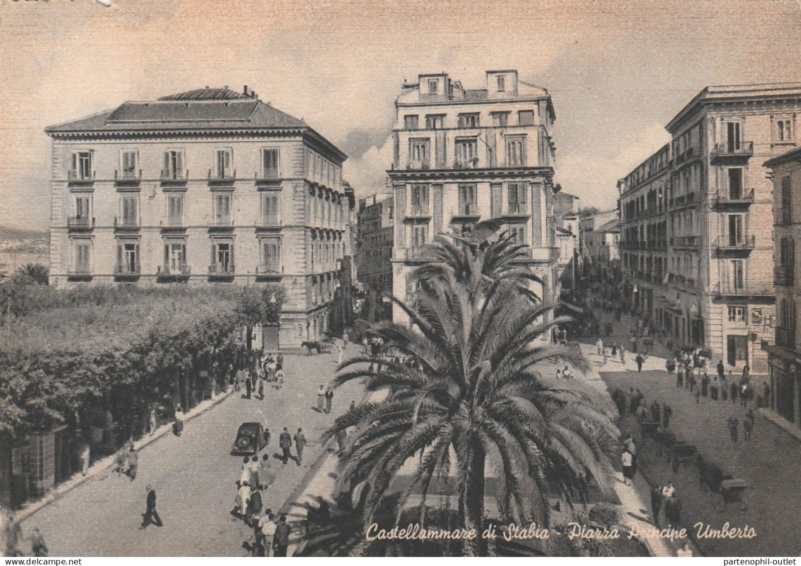 Cartolina  - Postcard / Viaggiata - Sent  /  Castellammare Di Stabia - Piazza Umberto. ( Gran Formato ) - Castellammare Di Stabia