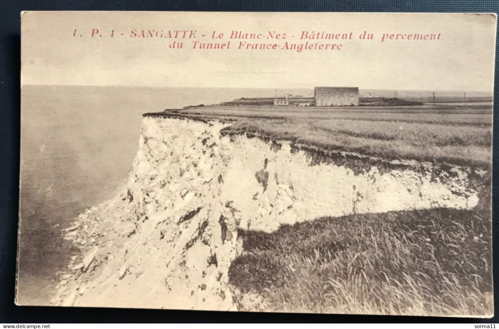 CPA SANGATTE 62 Le Blanc Nez, Bâtiment Du Percement Du Tunnel France- Angleterre - Sangatte