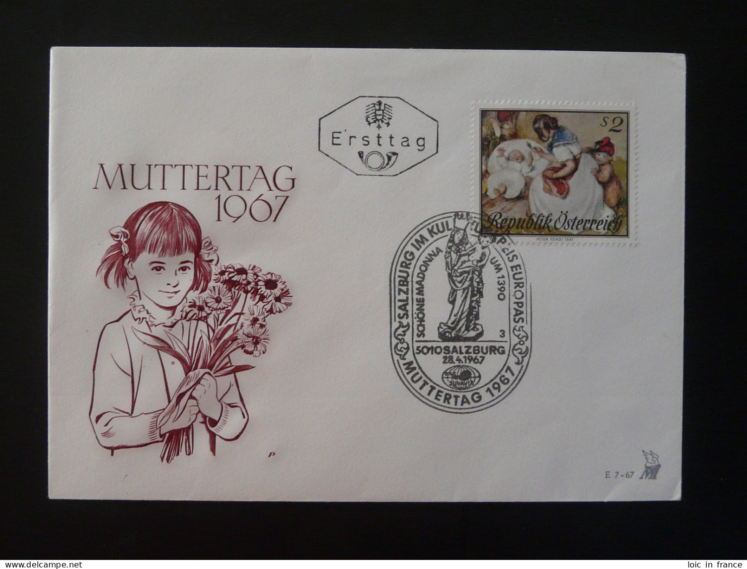 FDC Fête Des Mères Mother's Day Autriche Austria 1967 - Fête Des Mères
