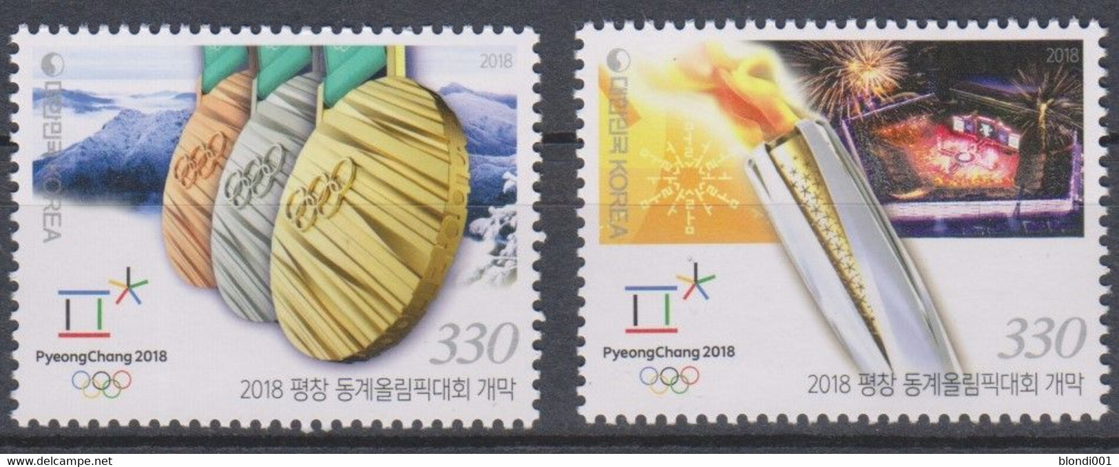 Olympics 2018 - Medals - SOUTH KOREA - Set MNH - Hiver 2018 : Pyeongchang