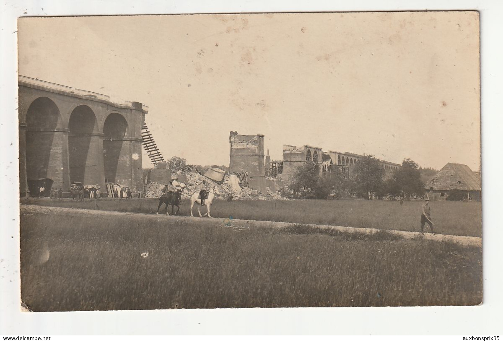 CARTE PHOTO - DANNEMARIE - PONT DETRUIT 1914/1918 - 68 - Dannemarie
