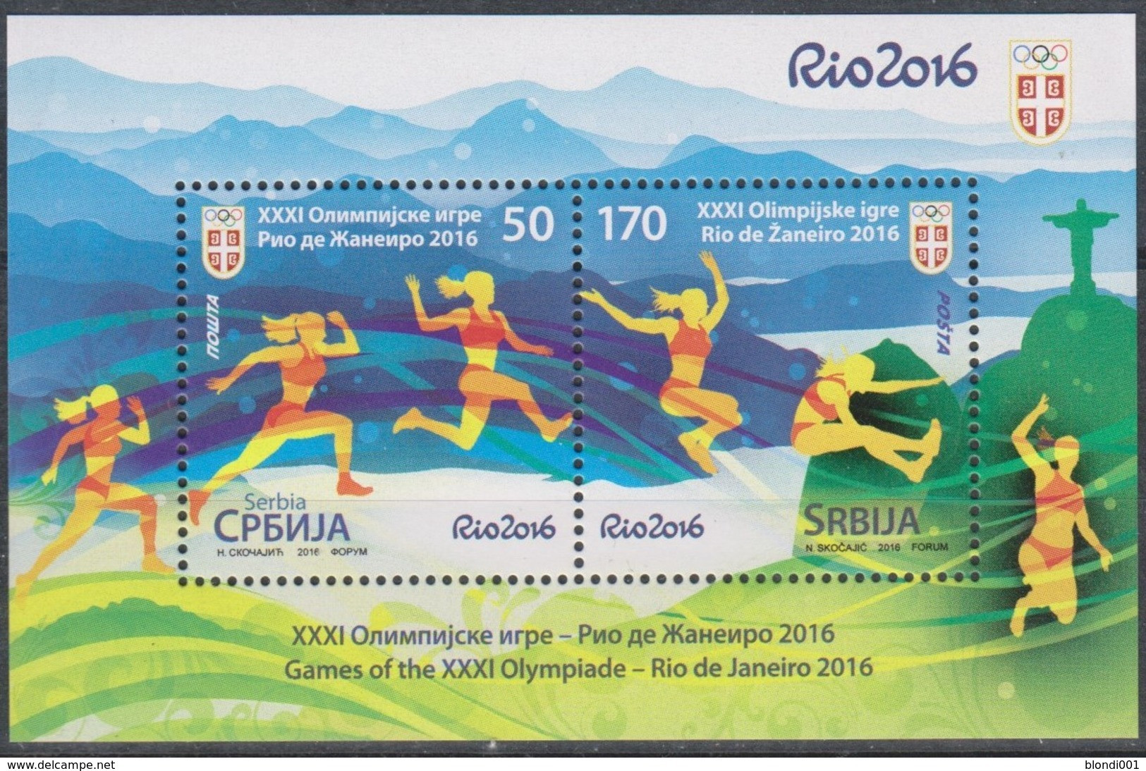 Olympics 2016 - Olympiques - Athletics - SERBIJA - S/S MNH - Summer 2016: Rio De Janeiro