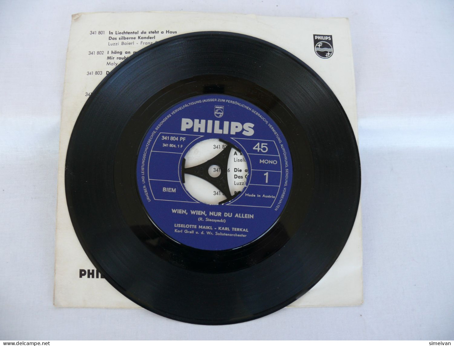 LISELOTTE MAIKL KARL TERKAL WIEN,WIEN RARE 7" VINYL 45 EP MADE IN AUSTRIA #1359 - Klassiekers