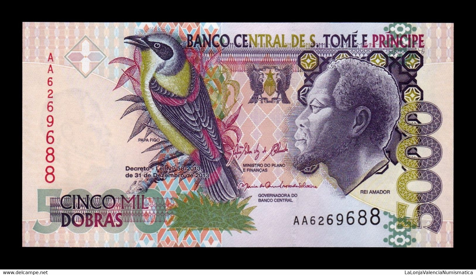 Santo Tome Y Príncipe 5000 Dobras 2013 Pick 65d Sc Unc - Sao Tome En Principe