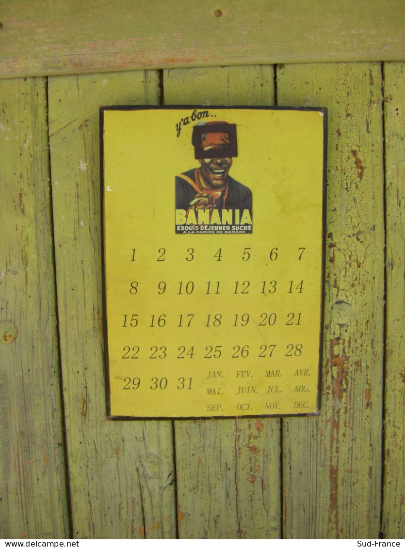 Plaque Décorative Calendrier Banania - Plaques En Tôle (après 1960)