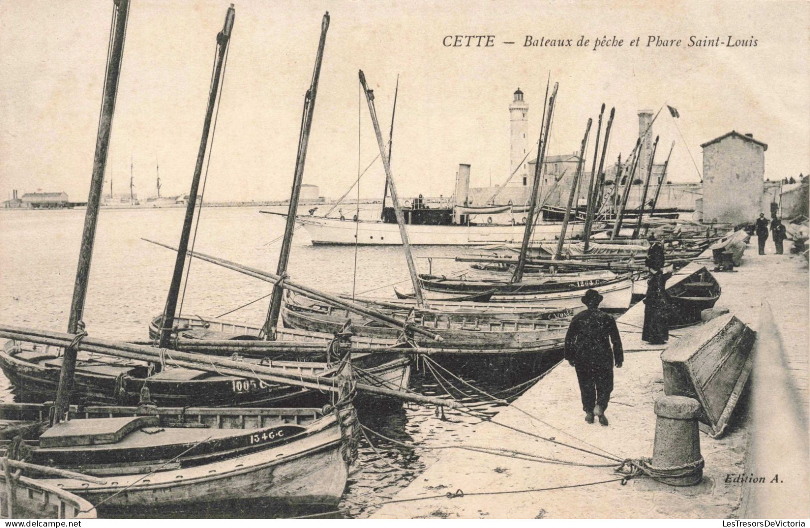 FRANCE - Cette - Bateaux De Pêche Et Phare Saint Louis - Carte Postale Ancienne - Montpellier