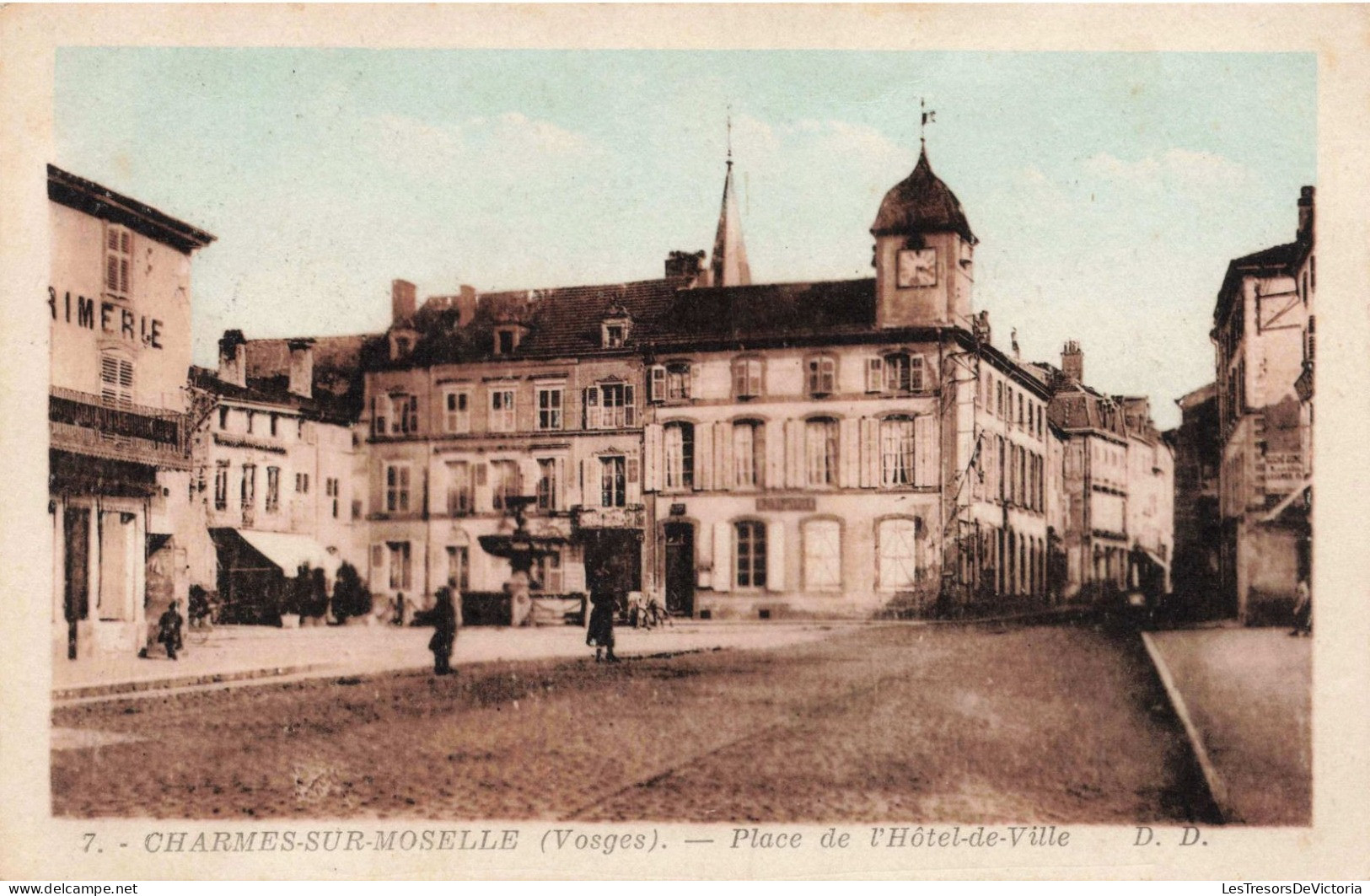 FRANCE - Charmes Sur Moselle - Place De L'Hôtel De Ville - DD - Colorisé - Carte Postale Ancienne - Charmes