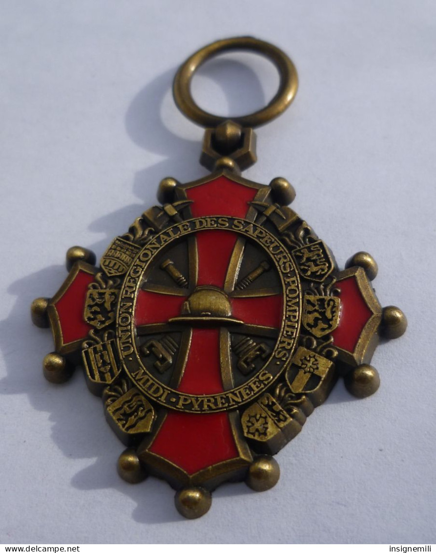 MEDAILLE UNION REGIONALE DES SAPEURS POMPIERS MIDI-PYRENEES - Sans Fabricant - Feuerwehr