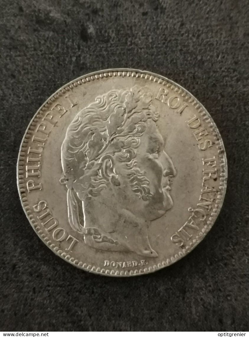 5 FRANCS ARGENT 1832 W LILLE LOUIS PHILIPPE I Domard SILVER FRANCE - 5 Francs