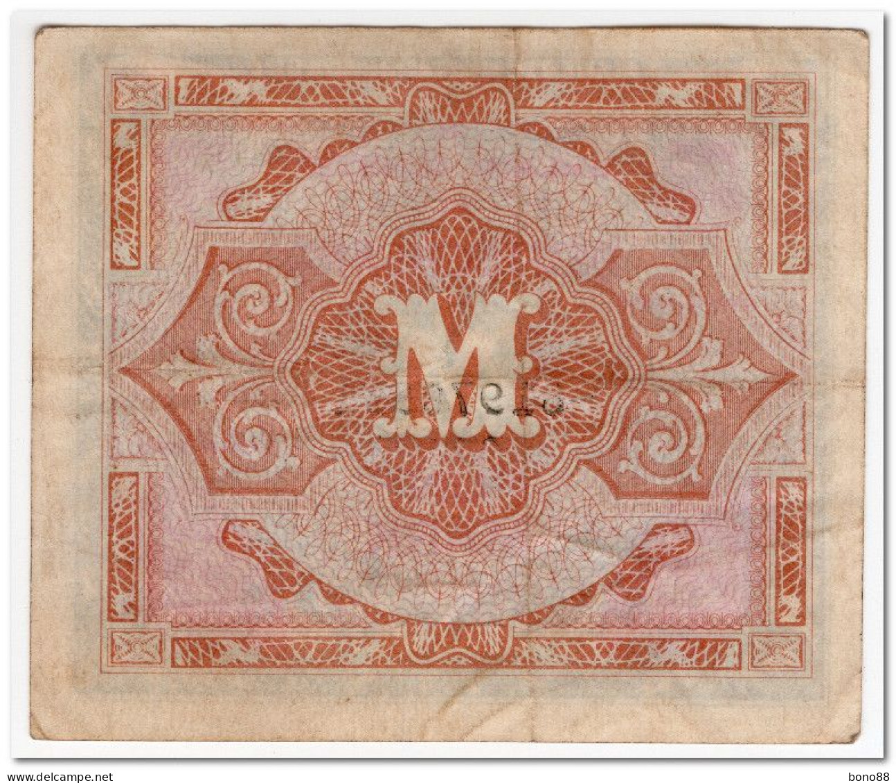 GERMANY,MILITARY CURRENCY,5 MARK,1944,P.193,VF - 1/2 Mark