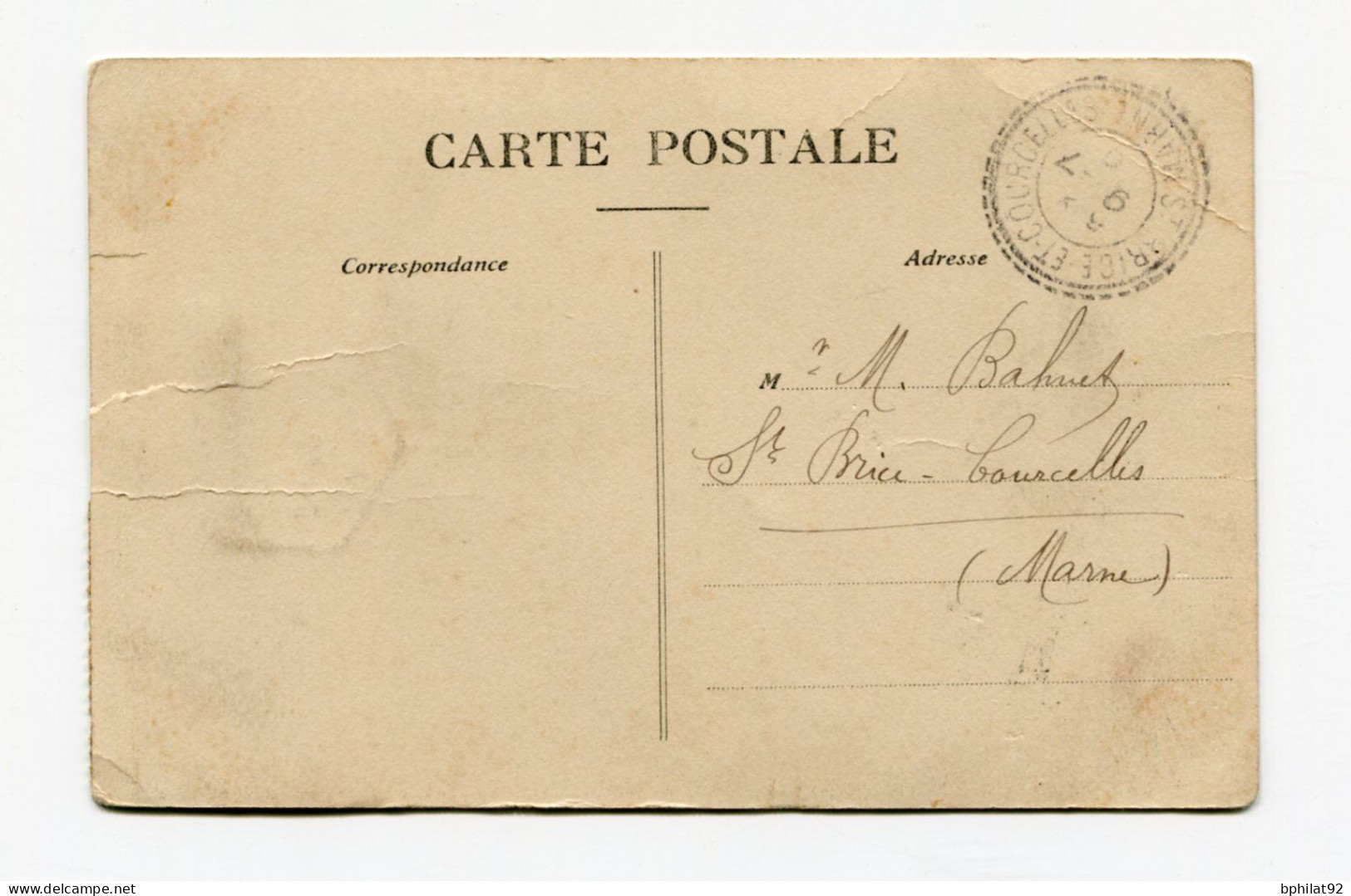 !!! MEETING DE REIMS-BETHENY DE 1910, CPA  AVEC OBLITERATION SPECIALE ET VIGNETTE - Cartas & Documentos