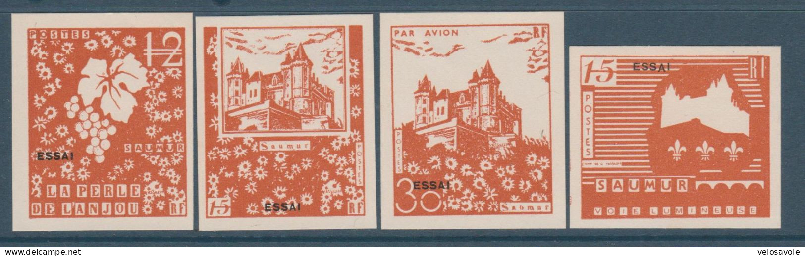 GREVE DE SAUMUR LOT DE 4 PROJETS DIFFERENTS MARQUES ESSAIS NEUFS SANS GOMME - Stamps