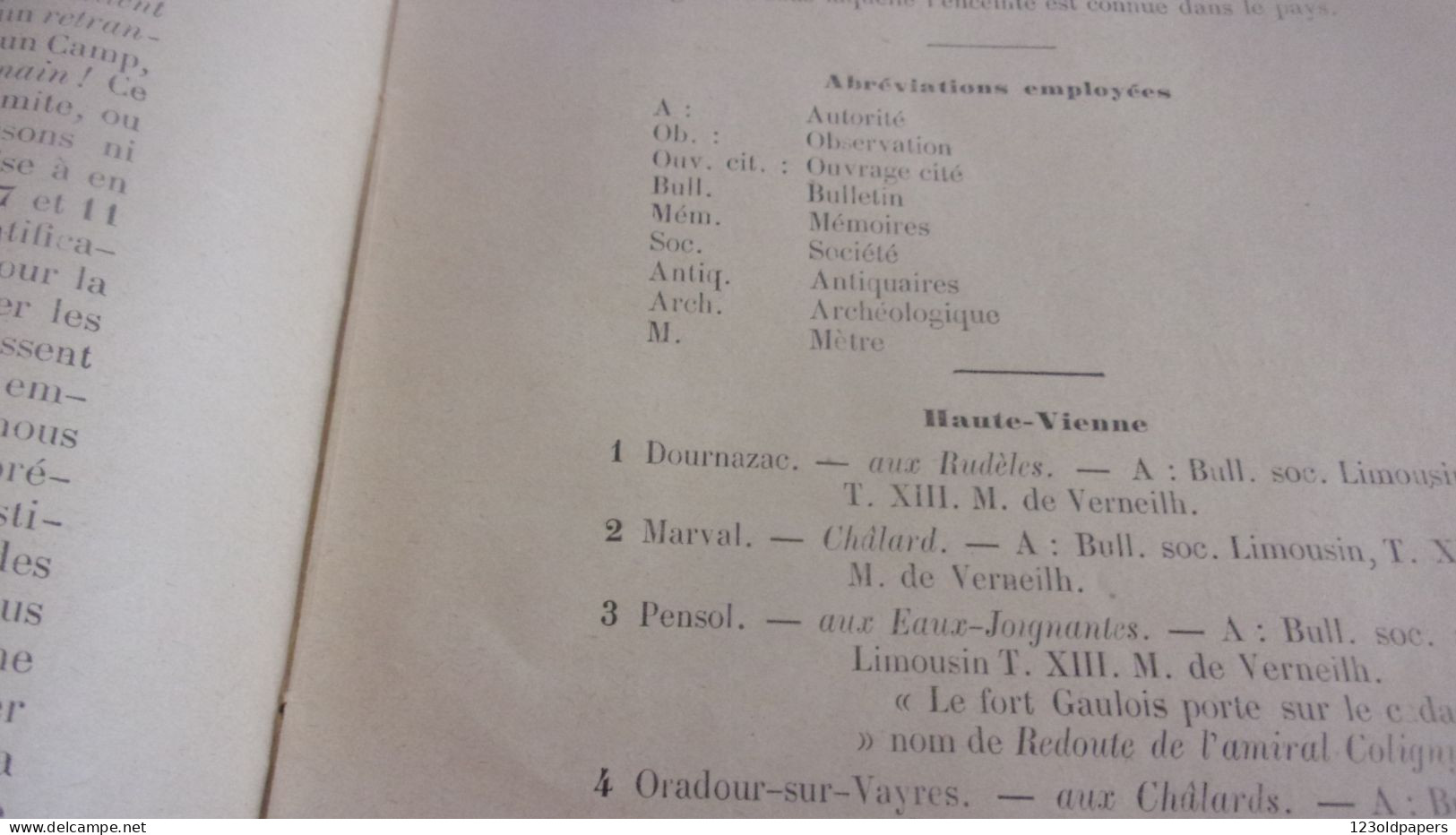 RARE INVENTAIRE  LIMOUSIN 1894 IMBERT MARTIAL MONOGRAPHIE DES ANCIENNES ENCEINTES DU LIMOUSIN ET DES REGIONS VOISINES - Limousin