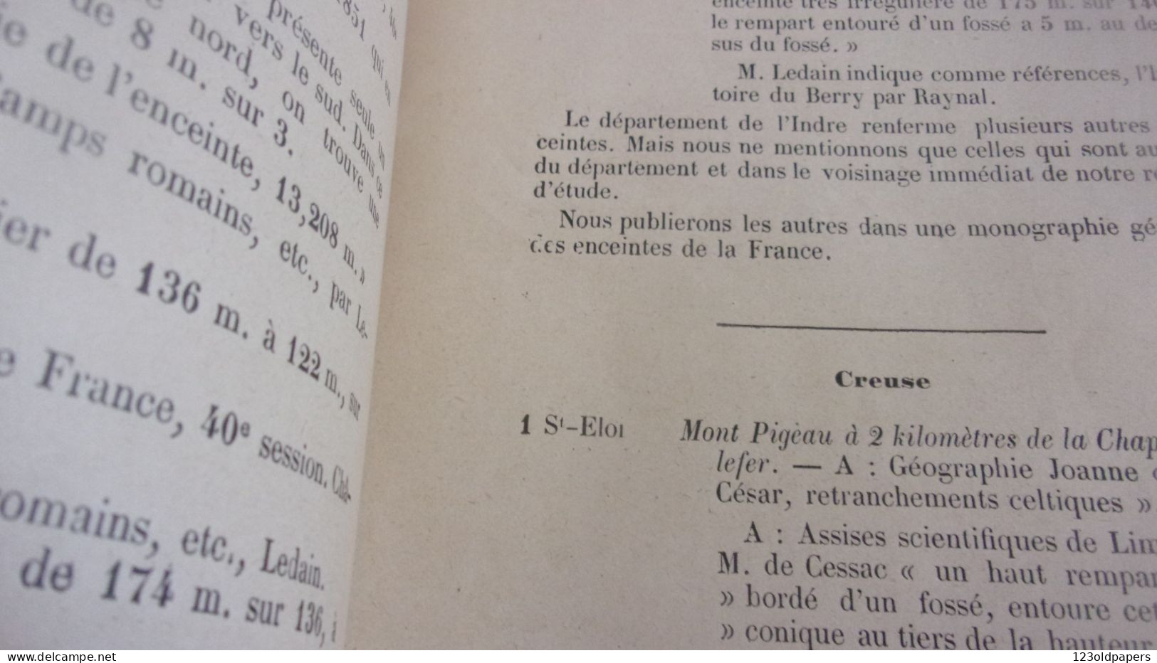 RARE INVENTAIRE  LIMOUSIN 1894 IMBERT MARTIAL MONOGRAPHIE DES ANCIENNES ENCEINTES DU LIMOUSIN ET DES REGIONS VOISINES